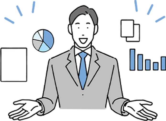 チェックシートと男性